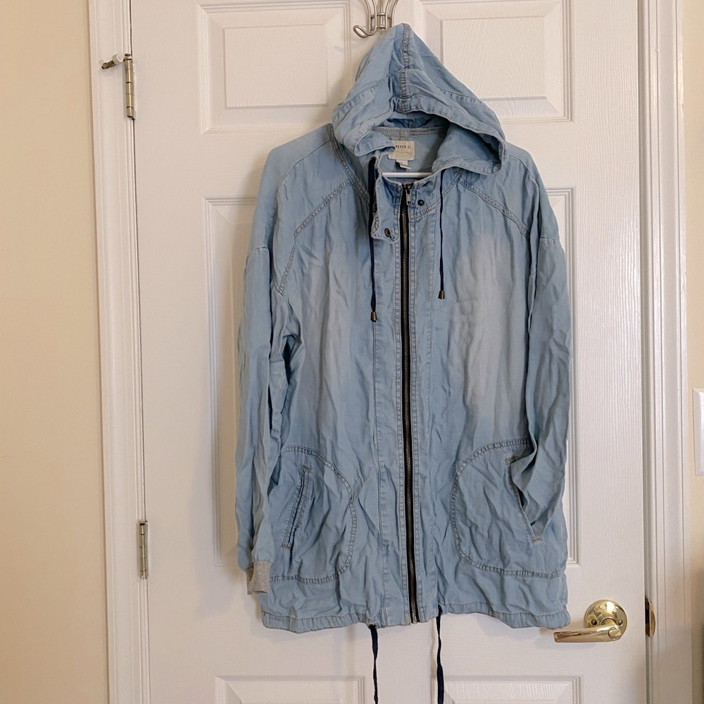 Forever 21 Denim Zip-Up Jacket